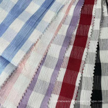 polyester yarn dyed woven check twill shirt fabric